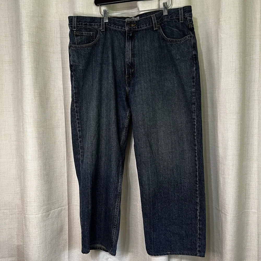 Levi‎ Strauss Signature Loose Relaxed Mens Blue Jeans  Size 44x30